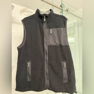 croft & barrow Black Fleece Zip Vest